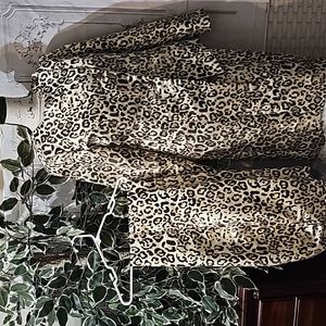 Masseys 3 piece Sateen Animal Print Suit Set NWT 12